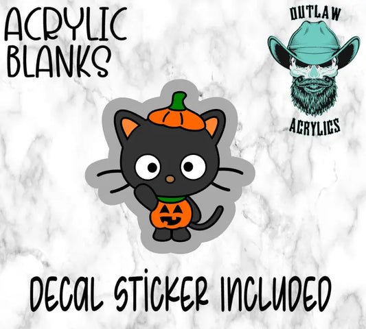 Cat Pumpkin Costume Acrylic & Decal Set - Outlaw Acrylics