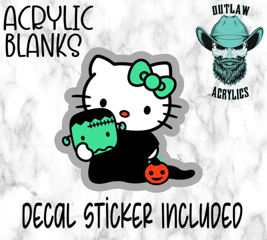 Frankenstein Kitty Acrylic & Decal Set - Outlaw Acrylics