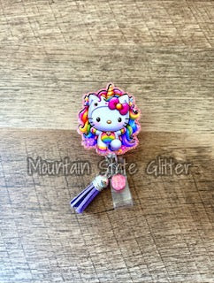 Rainbow Unicorn Hello Kitty Acrylic & Decal Set