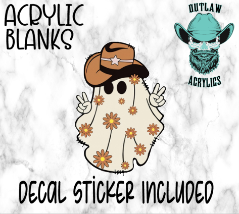 Peace Ghost Cowboy Acrylic & Decal Set