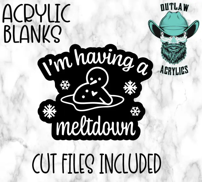 Icy Meltdown Acrylic Blank - Outlaw Acrylics