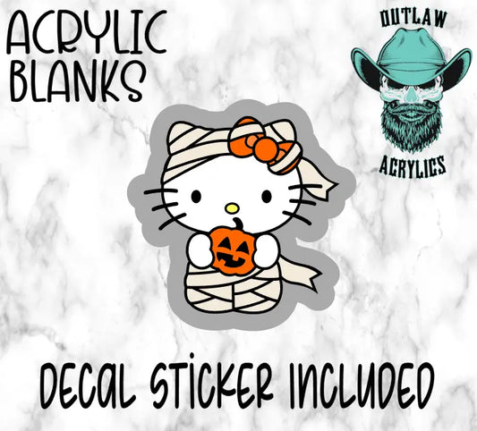 Mummy Kitty Acrylic & Decal Set - Outlaw Acrylics