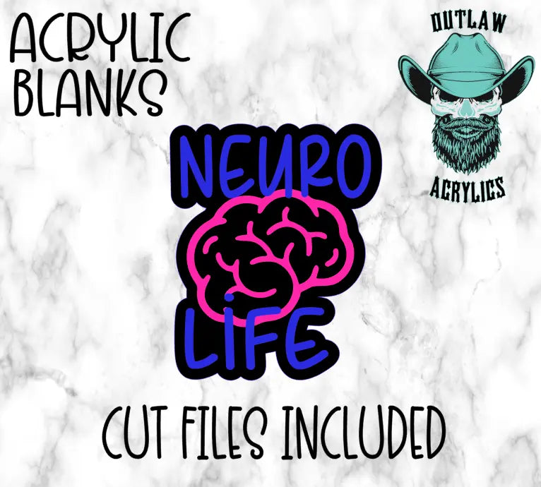 Neuro Life Badge Reel Acrylic - Outlaw Acrylics