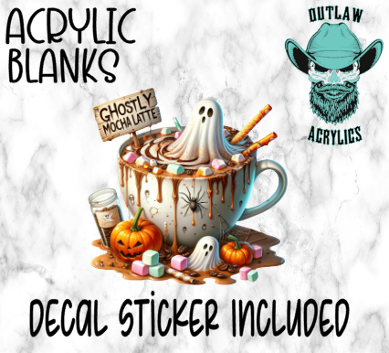 Ghostly Mocha Latte Acrylic & Decal Set