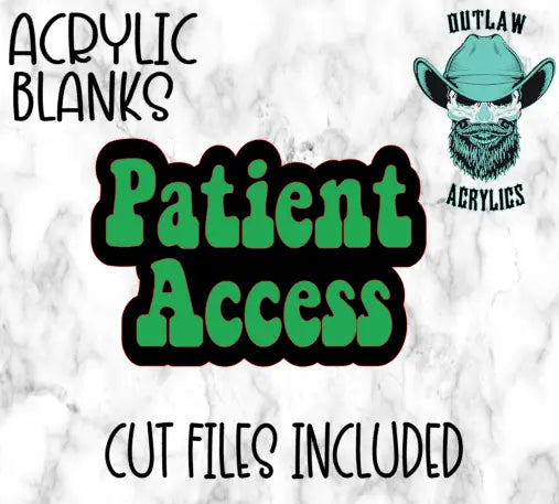 Patient Access Badge Reel Acrylic - Outlaw Acrylics