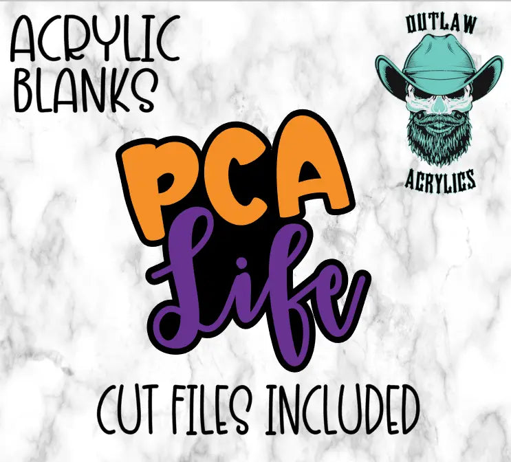 PCA Life Badge Reel Acrylic - Outlaw Acrylics