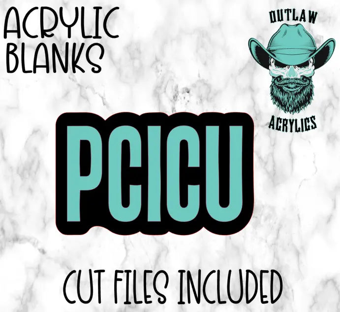 PCICU Badge Reel Acrylic - Outlaw Acrylics