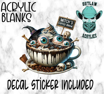 Witch's Coffee Brew Acrylic & Decal Set