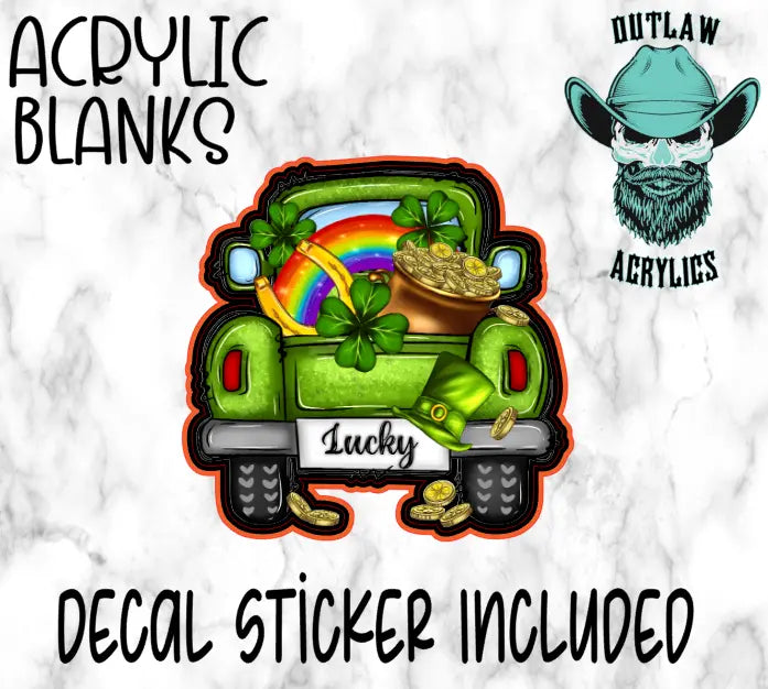 St Patricks Day Truck REAR Acrylic & Decal Set - Outlaw Acrylics