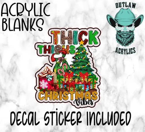 Thick Christmas Acrylic & Decal Set - Outlaw Acrylics