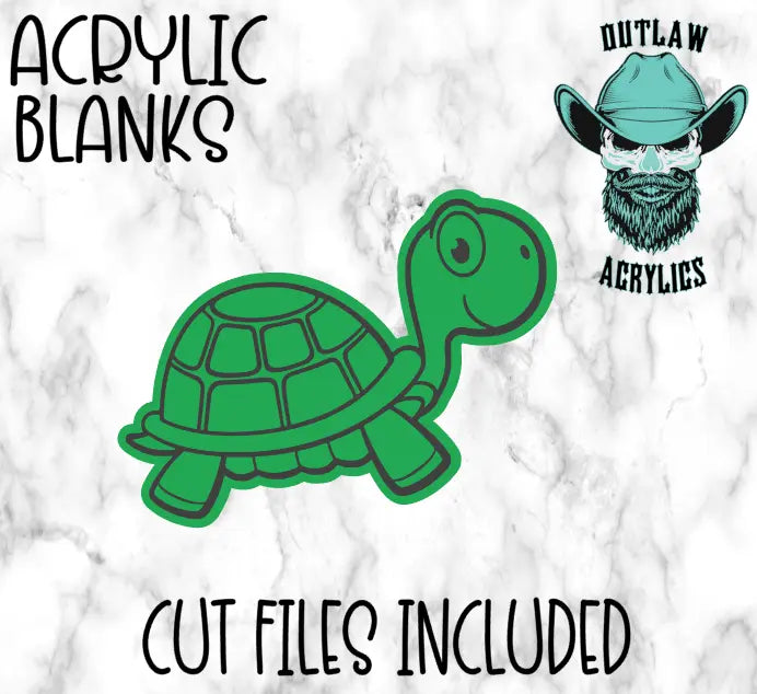 Turtle Badge Reel Acrylic - Outlaw Acrylics