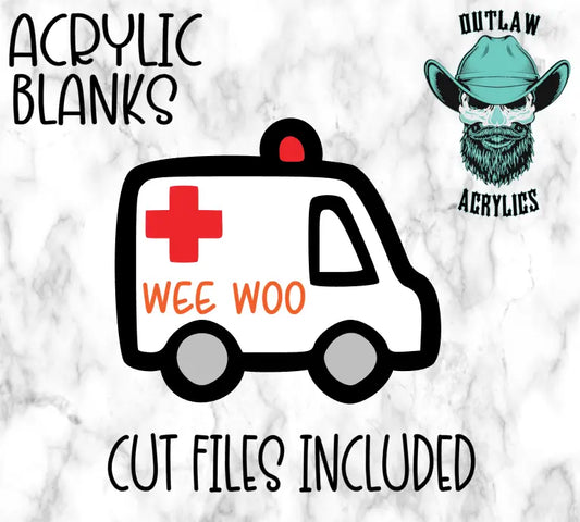Ambulance Van Badge Reel Acrylic - Outlaw Acrylics